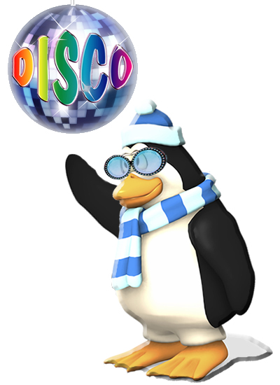 disco pinguïn on ice