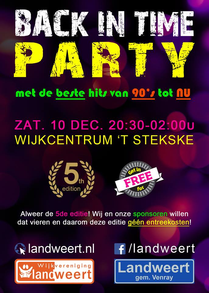 ED ED DJ Back in Time Party 10 dec. wijkcentrum t Stekske Landweert